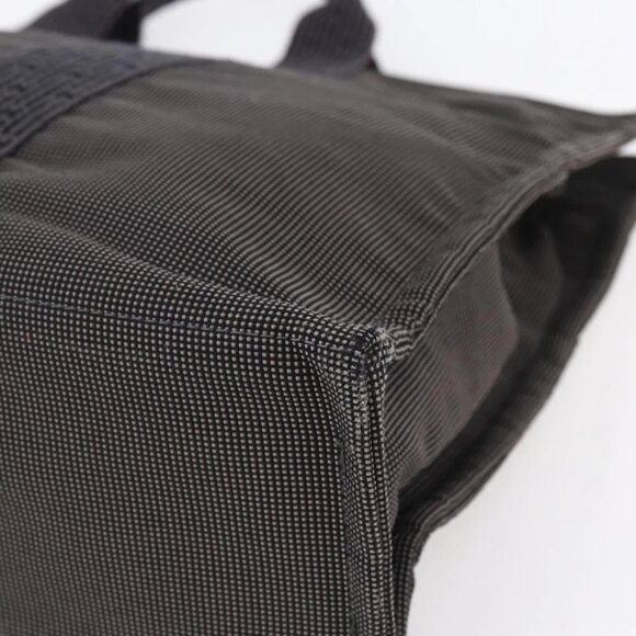 HERMES Her Line MM Hand Bag Canvas Gray Auth - Picture 9 of 16